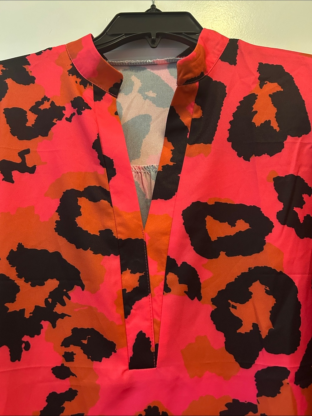 Bright Pink Animal Print Tunic Dress - Picture 4 of 13